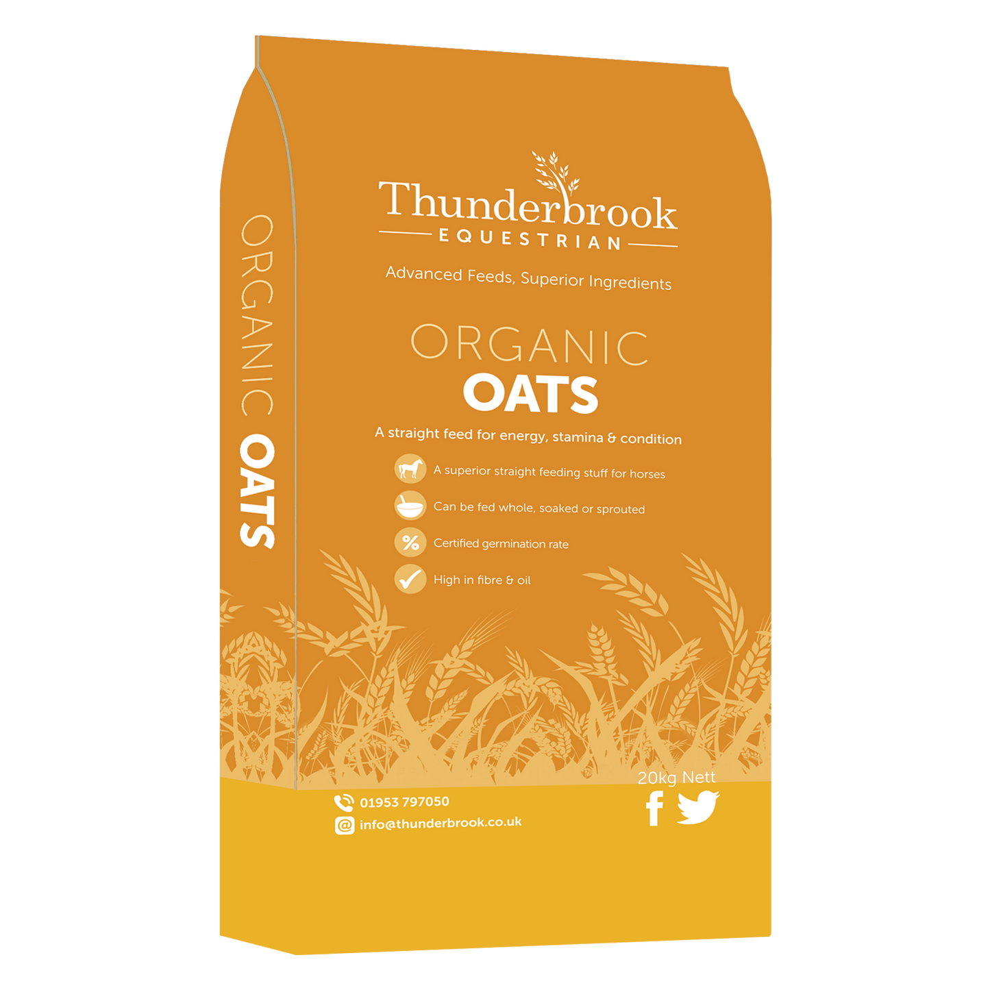 Thunderbrook Whole Organic Oats for Sprouting 20kg