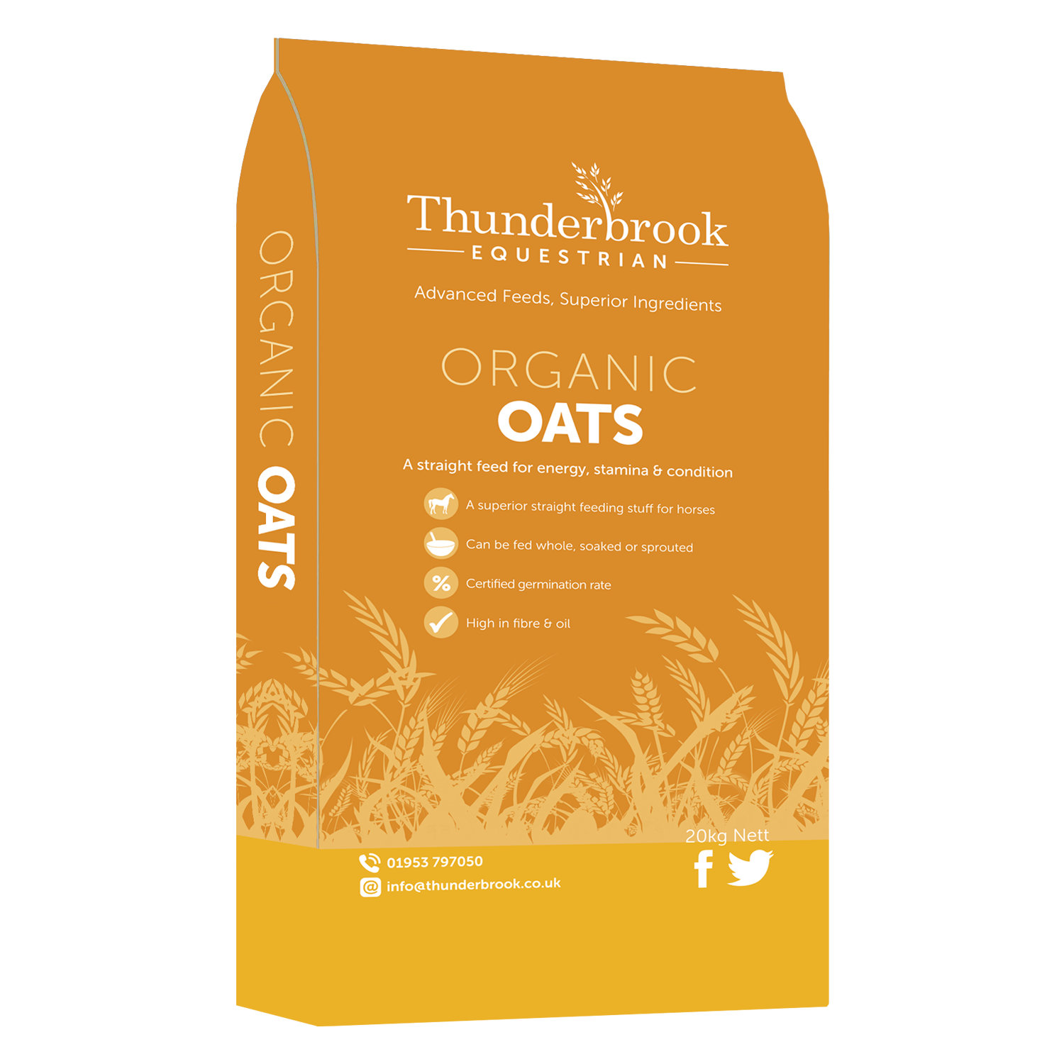 Thunderbrook Whole Organic Oats for Sprouting 20kg